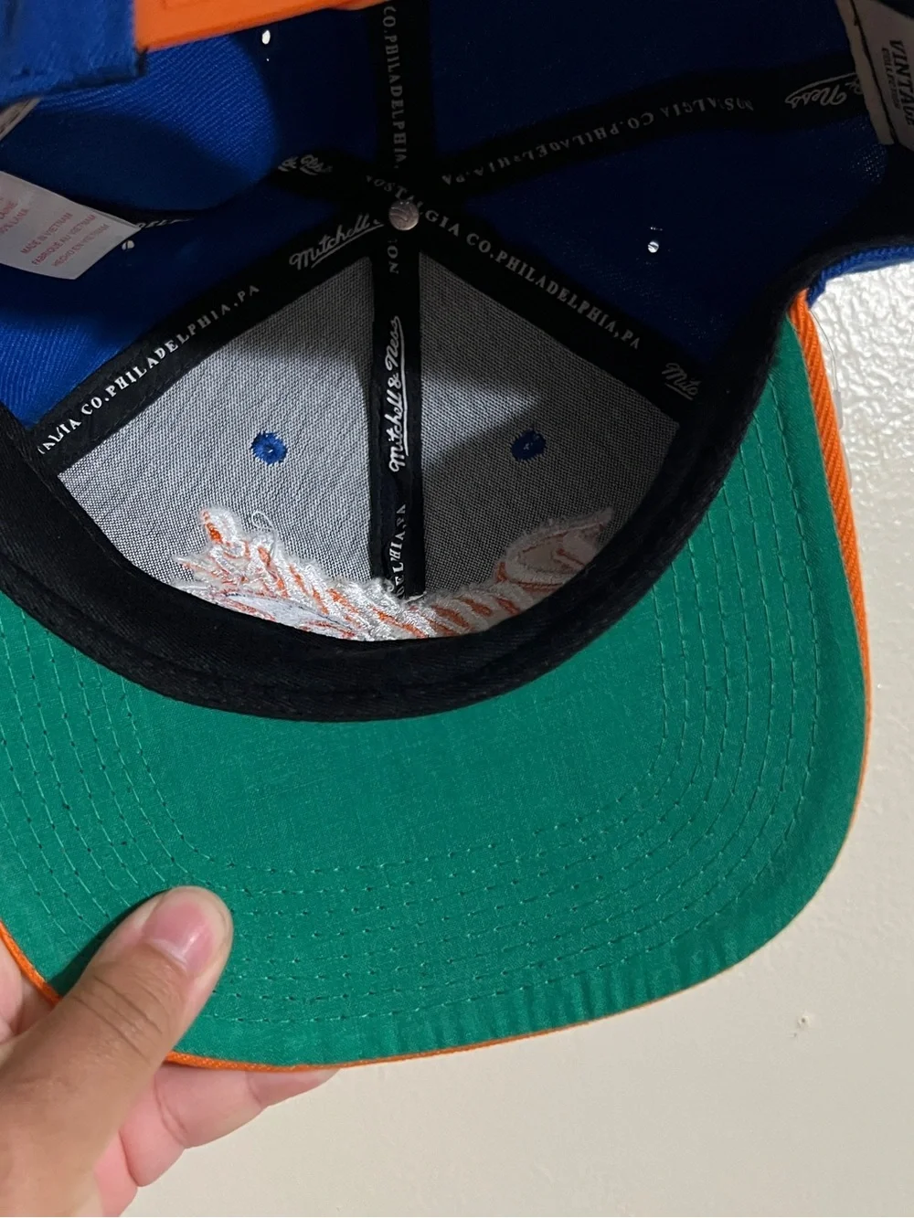 Mitchell & Ness Denver Broncos Snapback Hat NFL Vintage Collection Embroidered